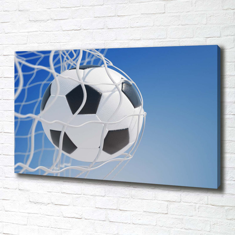Ball in the Goal 1 Piece Wrapped Canvas Wall Art