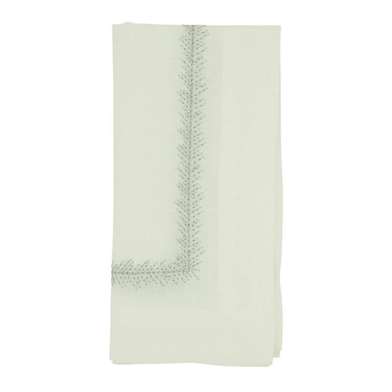 Pomeline Collection Polyester No Pattern Square Napkin, Silver