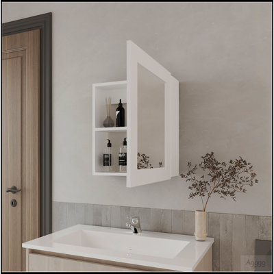 Payson Medicine Cabinet In Melamine With Included Mirror, White