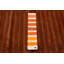 Tapis orange noué à la main unique 11 pi 6 po x 11 pi 4 po One of Kind