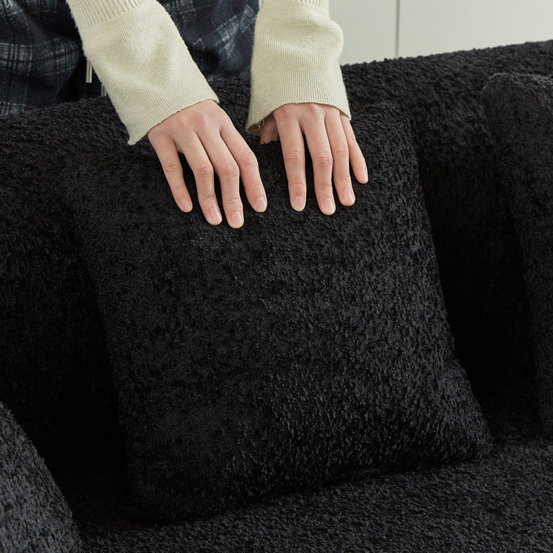 Compression Cloud Sectionals, Chenille 111.5 Inch Modern Home Sofa