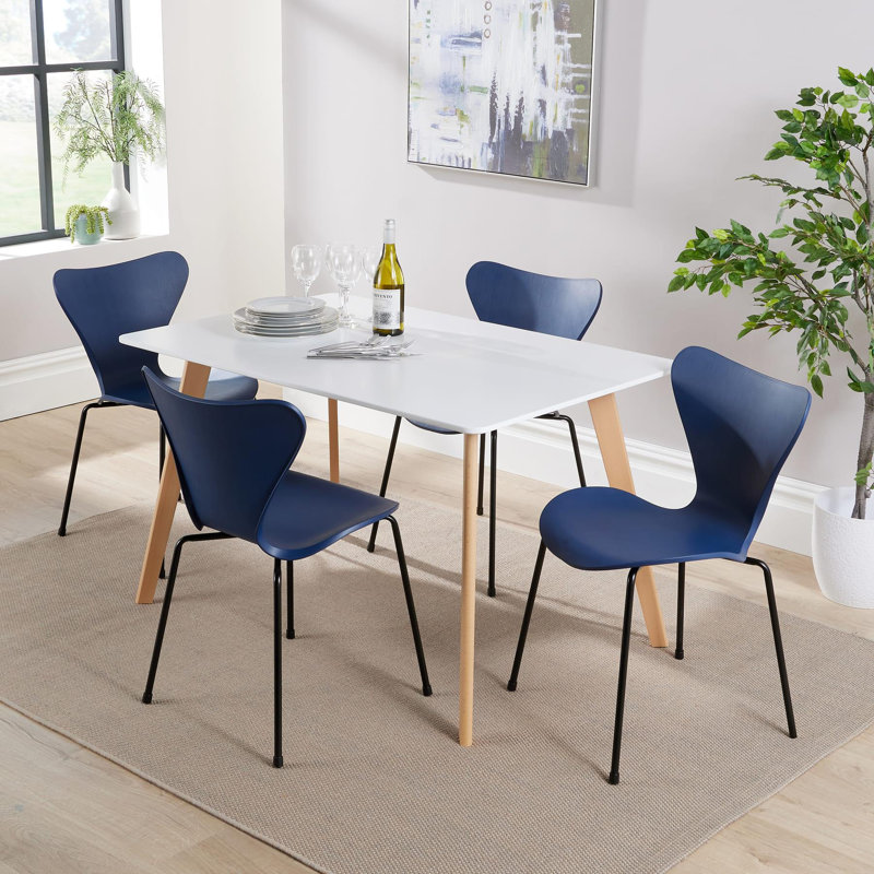 Callianna 4 - Person Dining Set, Blue
