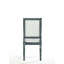 Chaise d'appoint en lin crème et gris vieilli