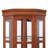 Cabinets | Corner Curio Display Cabinet, 5 Adjustable Glass Shelves, Integrated Lighting, Walnut Brown, 70.5"H | Traditional | Corner of Room-147382577
