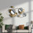 Nikolas Modern Decorative Metal Wall Art Hanging for Home Decor Accent - Artistic Asymmetrical Wall Accent Sculpture for Kitchen Decor - 27", Gold & Metallic
