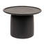 Romy Round Mango Wood Accent Table with Tapered Drum Base