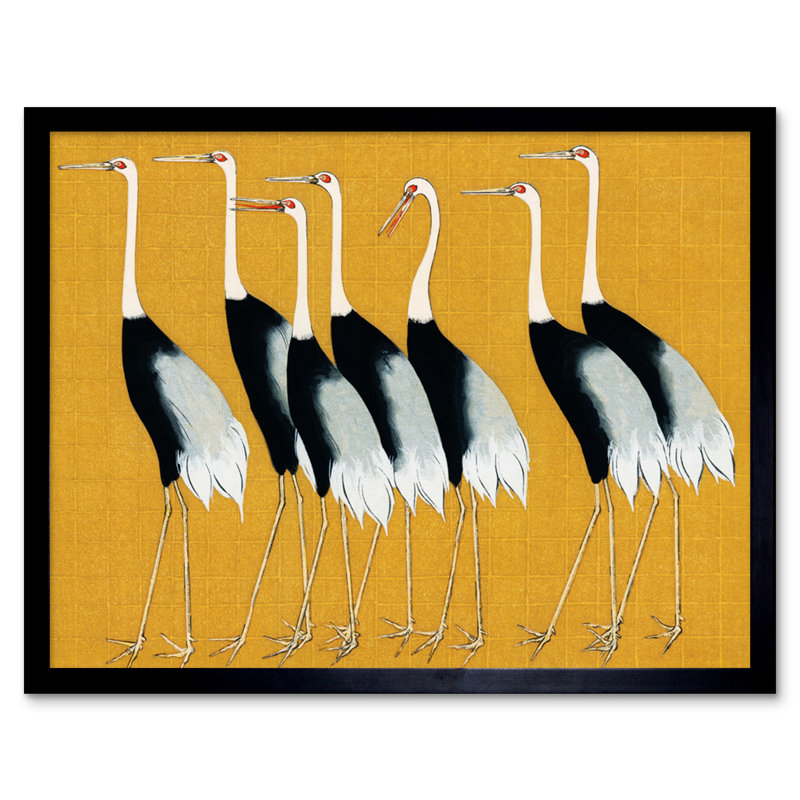 Herons Cranes Flock Birds Ogata Korin - Single Picture Frame Print