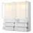 Wardrobe Closet With Drawers And Light, 75" Armoire With Hanging Rod, 2 Doors Wooden Wardrobe Cabinet For Bedroom-1294487384