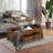 Table basse en bois massif avec rangement Percival