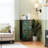 4 Drawer Dresser for Bedroom, Narrow Chest of Drawers, Wooden Top and Study Iron Frame 18"x37.5"-(WxH)