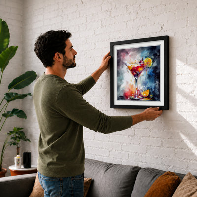 Cocktail Abstract Art - Framed Print