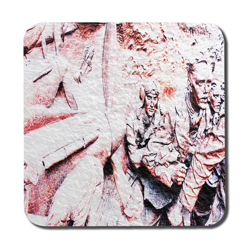 Agate Ceramic Jute Leather Crystal Square Round 6 Piece Coaster Set