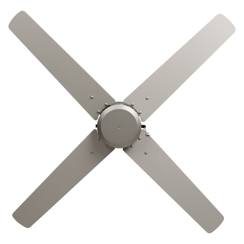 Ventilateur de plafond intérieur / extérieur à 4 pales 52 po Aldea, Gris, Gris