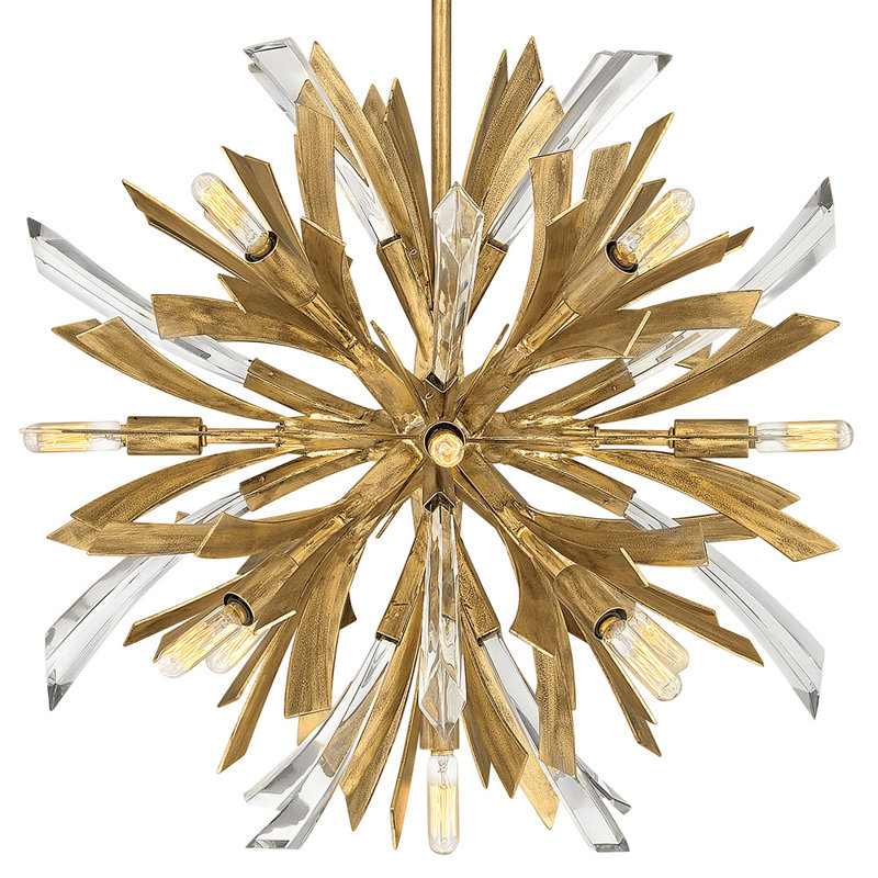 Vida 13 - Light Sputnik Sphere Chandelier, 26"H x 22"W x 22"D