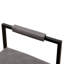 Ensemble de 2 tabourets de bar à hauteur de comptoir avec dossier et pieds en métal modernes sans accoudoirs et chaises rembourrées en polyuréthane gris