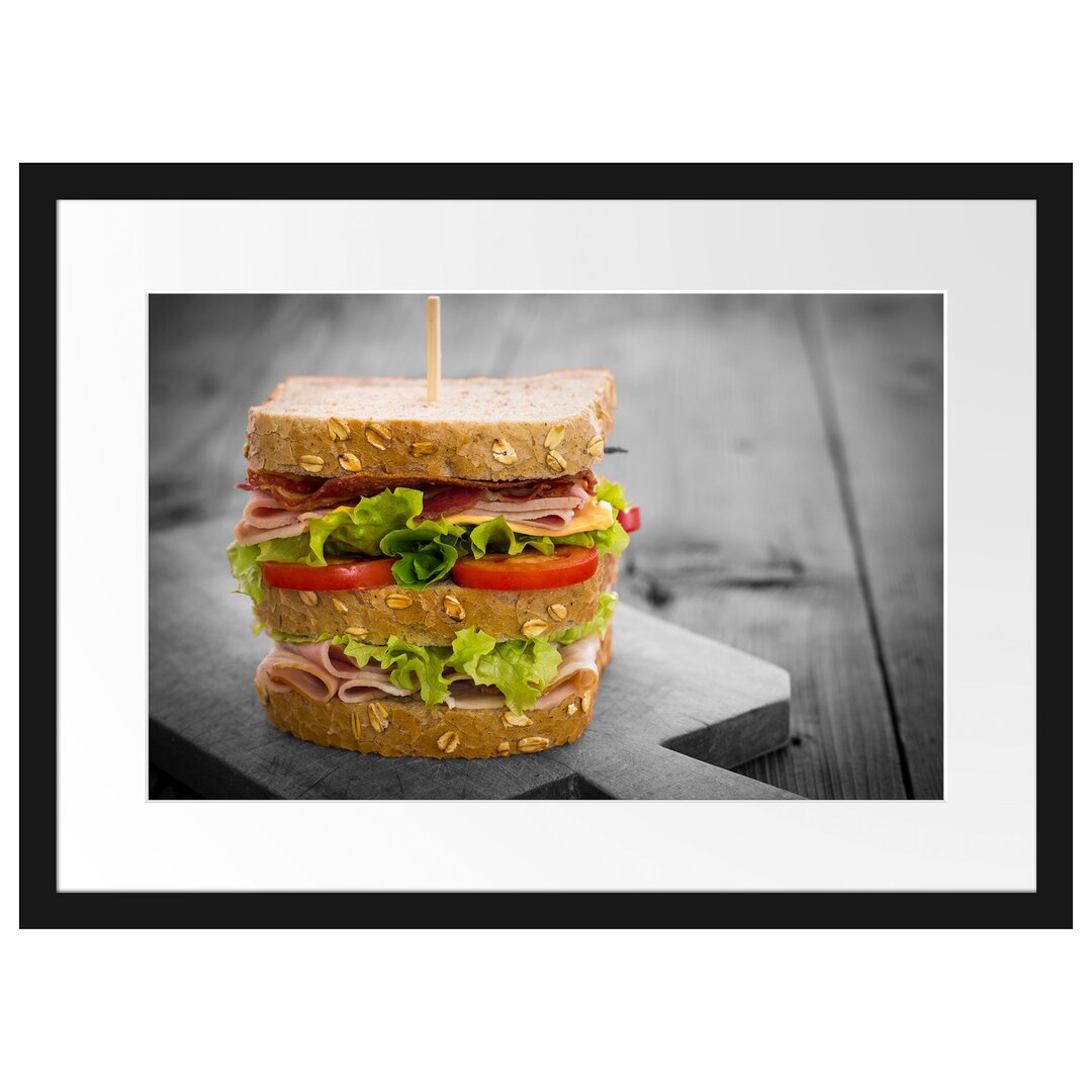 Gerahmtes Poster Doppeltes Sandwich