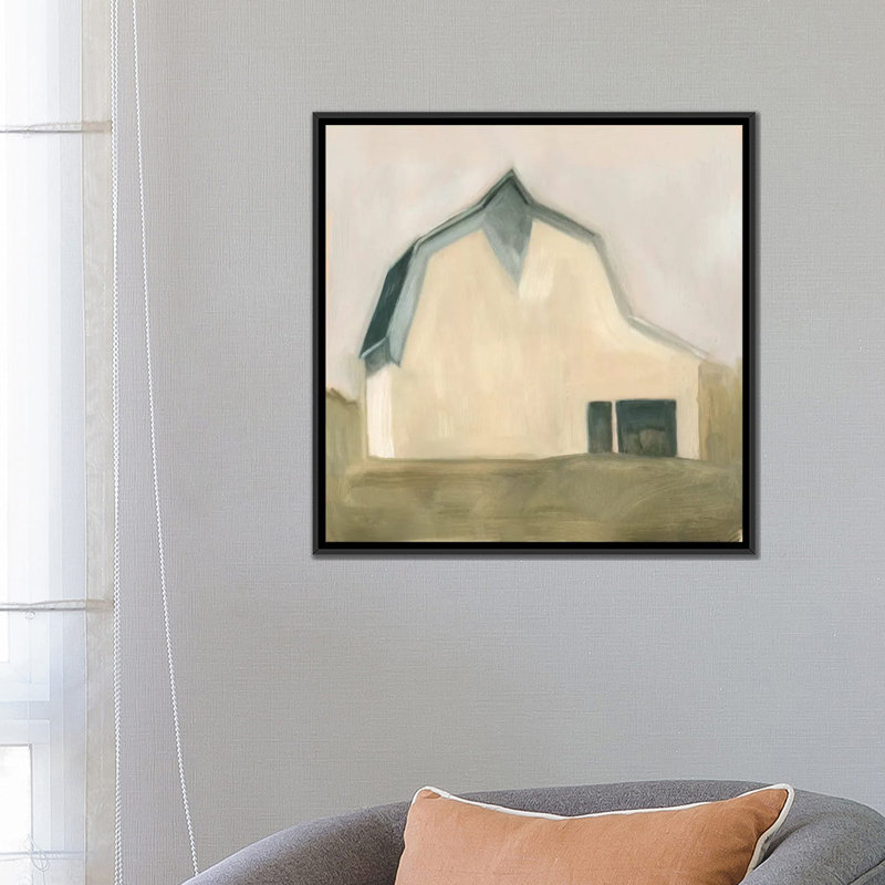 « serene grange iv », impression sur toile, H 18 po x l 18 po x P 1,5 po, Toile avec cadre noir, Pas de tapis