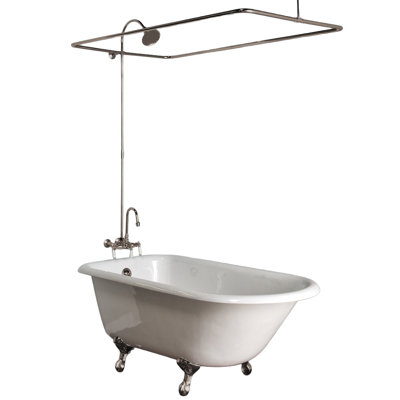 Wall Mount Enclosure Shower Set with Rectangle Enclosure and 1.75 GPM/3 3, 8 in. Center Faucet Body by Strom Living