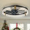 Ventilateur de plafond encastré à intensité variable avec lumières DEL Kordae