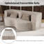 Canapé d'intérieur pour espace de vie, canapé-lit pliable 2-en-1, canapé-lit compressible convertible de 75 pouces avec 2 coussins