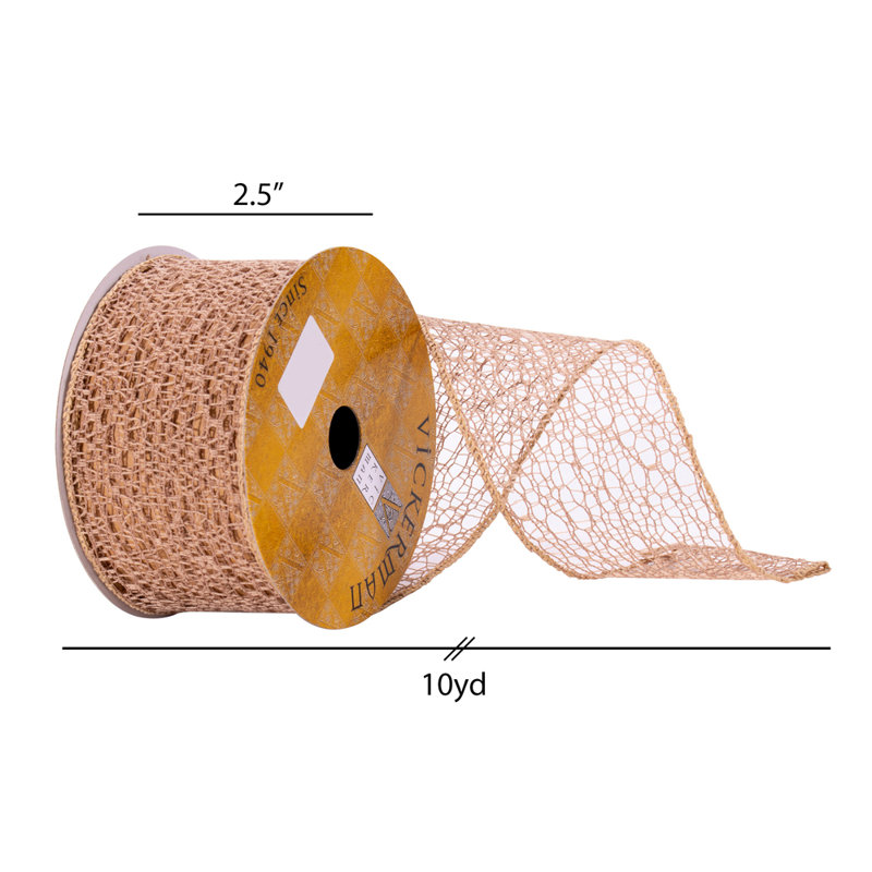  Ruban beige 2,5 po x 10 verges