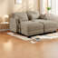 Canapé d'angle modulaire à compression, chenille camel, canapé moderne pour appartement