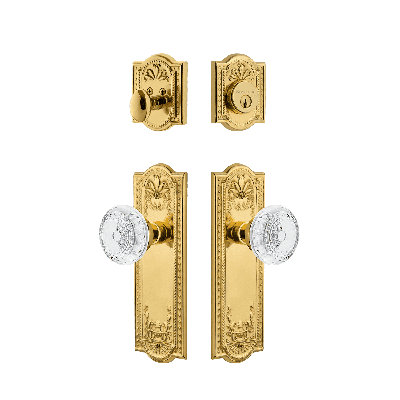 Nostalgic Warehouse Meadows Entry Set with Crystal Meadows Knob
