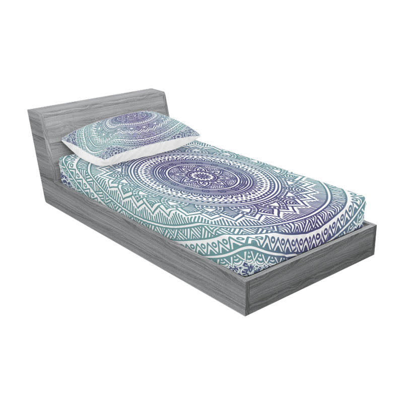 Microfiber Sheet Set, Twin Sheet Set with 1 Pillowcase, Dark Blue