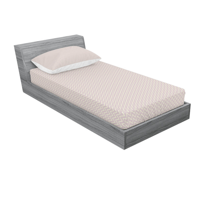 Microfiber Geometric Sheet Set, Twin Sheet Set with Fitted Sheet