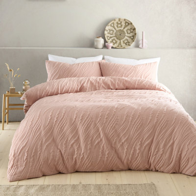 MONACO Cotton Blend Geometric Duvet Cover Set with Pillowcases Included