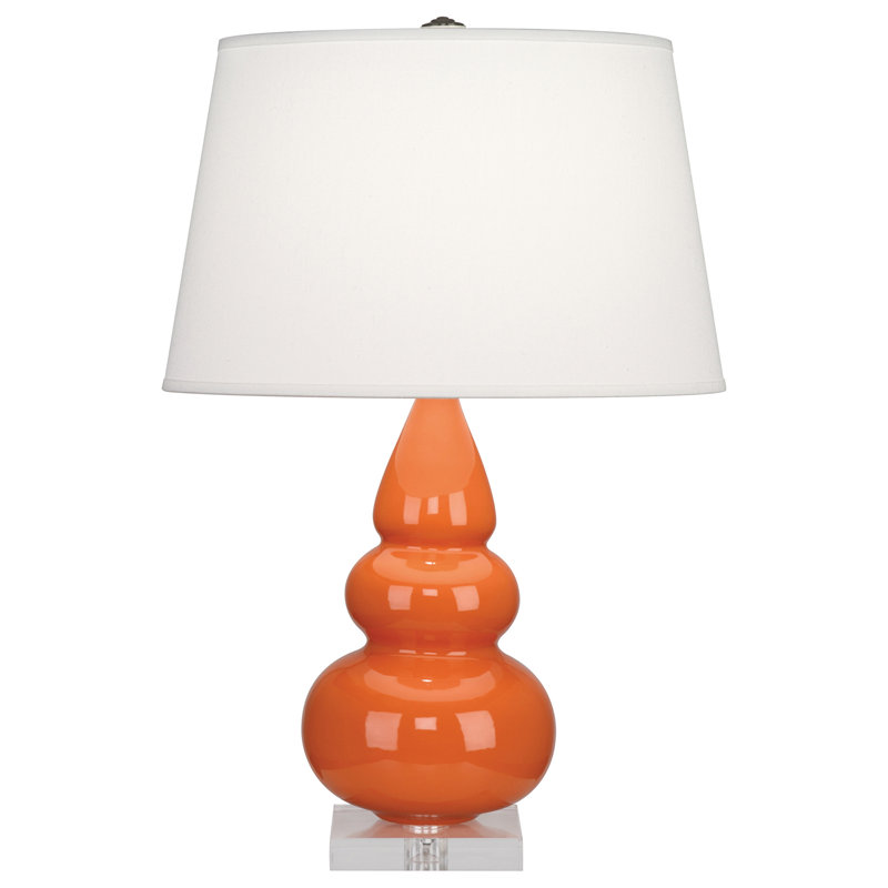 Triple Gourd Table Lamp, 24" H x 16" W x 16" D, Lucite, Celadon