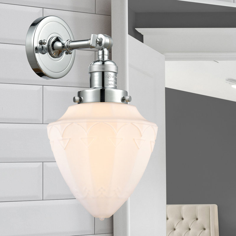 Arreanna Steel Armed Sconce, Polished Chrome