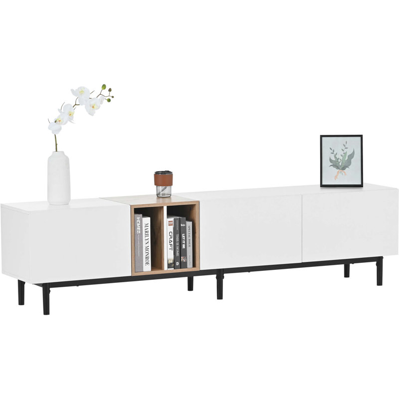 Armoire d'appoint Nazrana, Blanc / brun