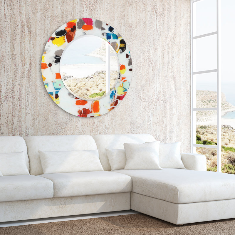 Saqlain Glass Round Mirror