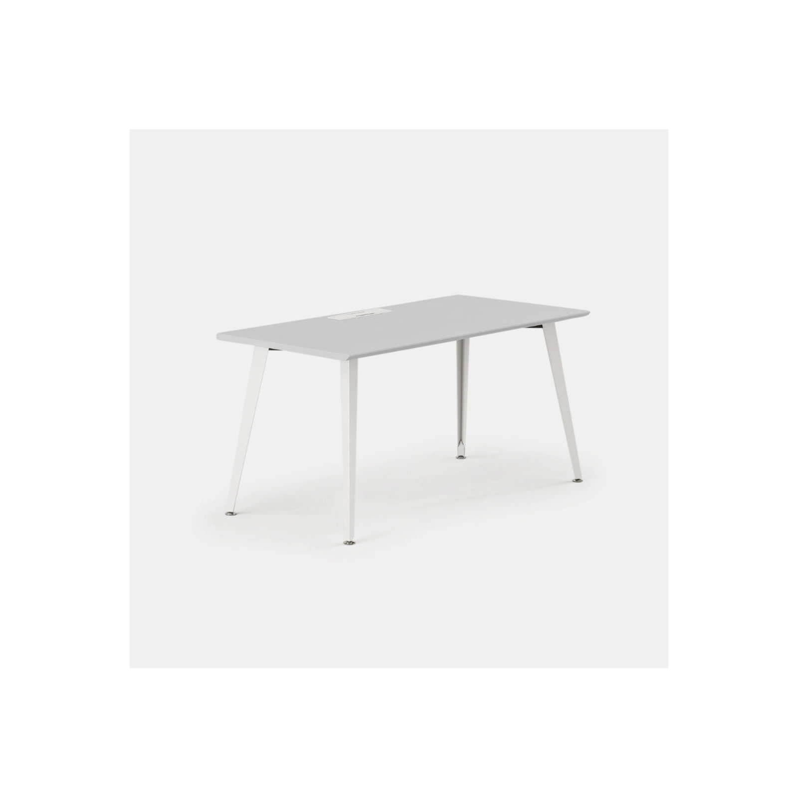Office Desk, 30" H x 60" W x 30" D, Fog, White