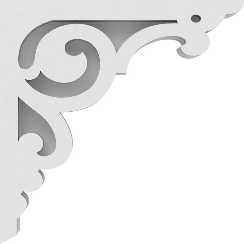 Corbeau en PVC de qualité architecturale Hurley, H 8 po x l 8 po x P 1,875 po