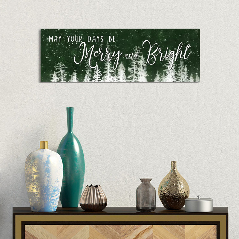 Merry And Bright by Lori Deiter - Wrapped Canvas Panoramic Gallery-Wrapped Canvas, 30.48 cm H x 91.44 cm W x 3.175 cm D