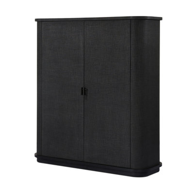 Berlin Cabinet-Black Linen