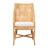 Bhagipuri Rosamond Fabric Spindle Rattan Arm Chair Dining Chair