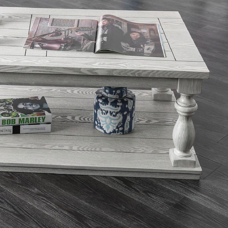 Table de salon blanche antique 1 pièce