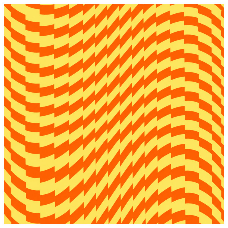 Housses de couette jaunes et orange en zigzag, Queen