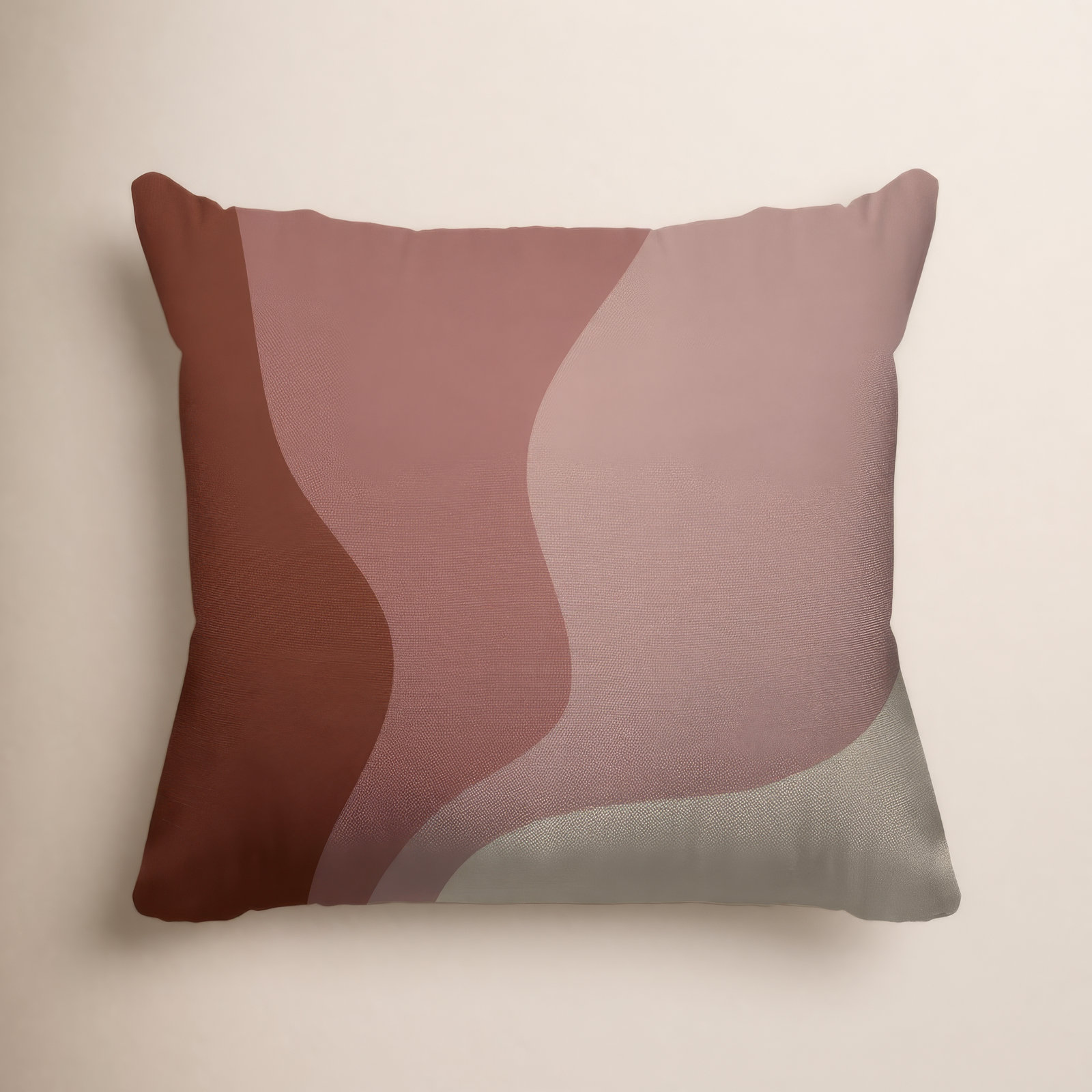 Bunko Ombre Indoor/Outdoor Throw Pillow, Terracotta, 19" x 19", Square