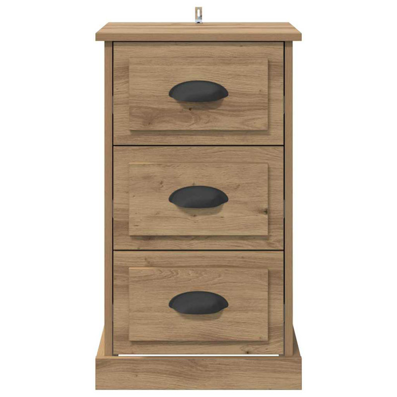 39cm W Manufactured Wood Bedside Table, Artisan Oak