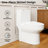 Sotomo Elongated One Piece Toilet, 12" Rough-in, Map 1000g 1.1/1.6 Gpf Dual Flush Toilet, Map, With Soft-closing&quick Release Seat