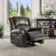 Fauteuil inclinable pivotant en microfibre Doniphan-1422215855