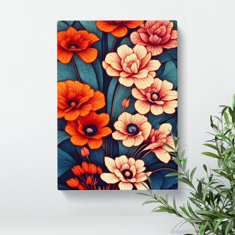 Bold Flowers - Wrapped Canvas, 50cm H x 35cm W x 3cm D