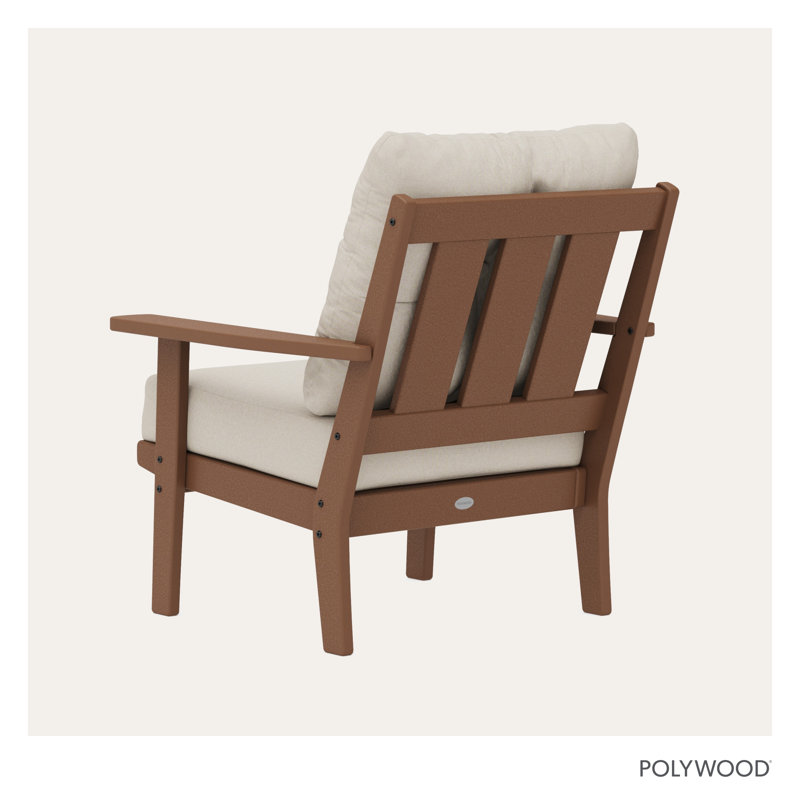 Oxford Deep Seating Chair, Dune Burlap Revolution®, Teak