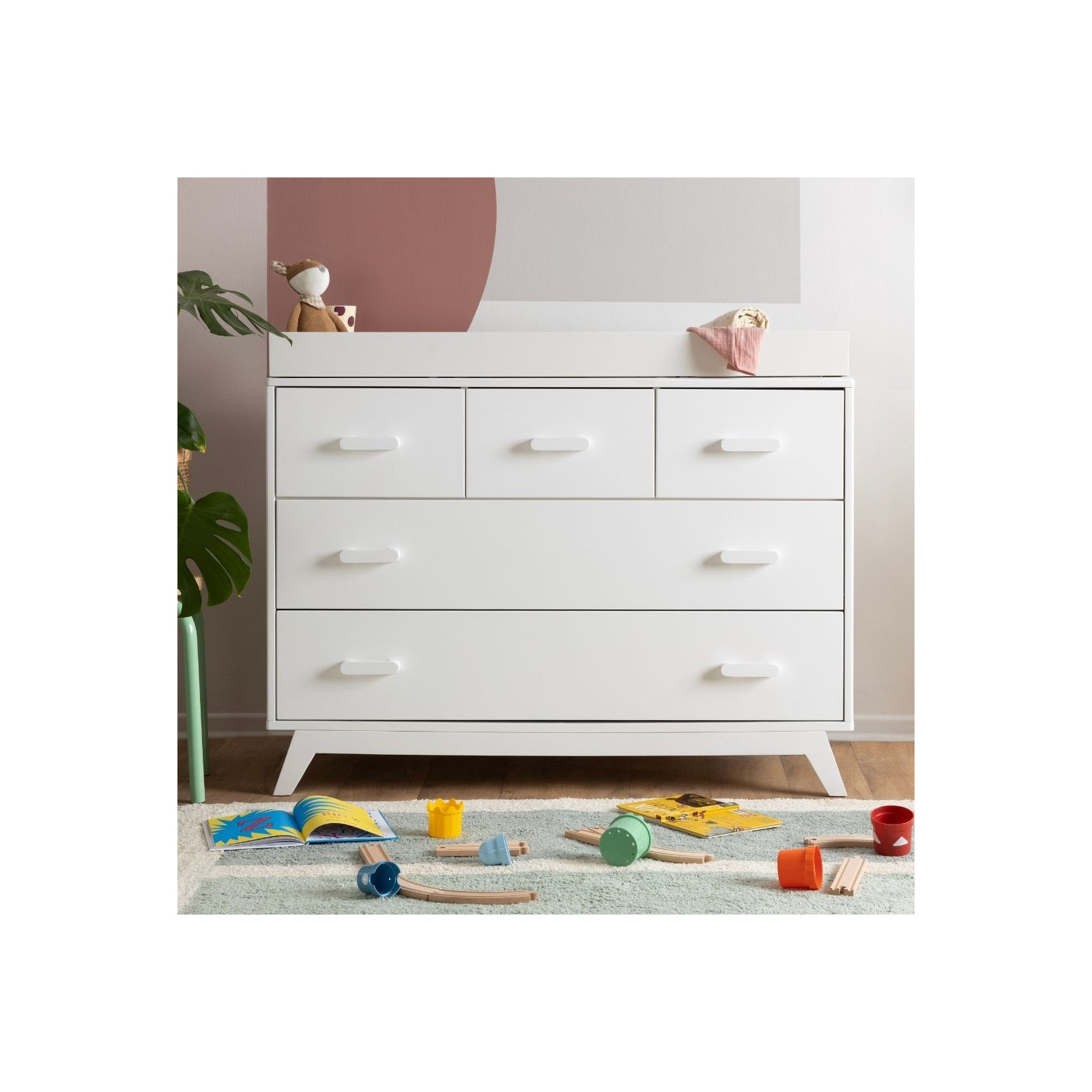 Soho 5-drawer dresser, White