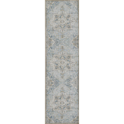 Maz Light Blue Oriental Rug