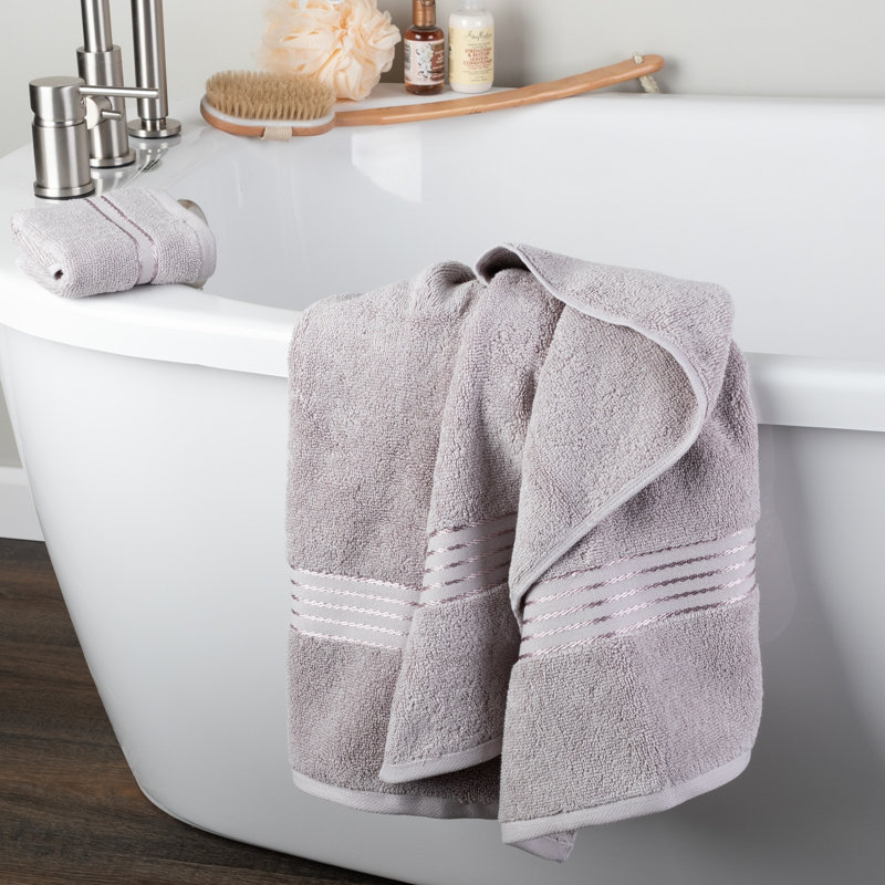 Ensemble de serviettes 6 pièces Plymouth Home - Accessoires de salle de bain en coton avec 2 serviettes de bain, 2 serviettes à main et 2 débarbouillettes - Draps de bain lavables à la machine